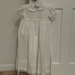 Elegant baby christening dress and hat